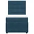 vidaXL Box spring postelja z vzmetnico temno modra 100x200 cm žamet