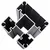 Vidaxl Plošča ograje 5 szt. WPC in aluminij Siva
