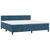 Vidaxl Box spring postelja z vzmetnico temno modra 200x200 cm žamet