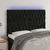 Vidaxl LED posteljno vzglavje črno 160x7x118/128 cm žamet