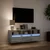 Zidni TV ormarić s LED svjetlima boja hrasta 130x31x45 cm
