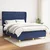 Greatstore Box spring postelja z vzmetnico modra 140x200 cm blago