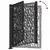 shumee vidaXL Vrtna vrata Black 105x130 cm Oblikovanje jeklene sledi