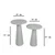 Hanah Home Set klub stolova Lilyum, 2 komada, Beli