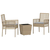 Bistro set za vrt 3 pcs Bež poliratan