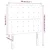 Vidaxl LED posteljno vzglavje modro 80x5x118/128 cm blago