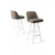 HANAH HOME Set barskih stolica (4 komada) Atex Cappuccino White