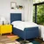Vidaxl Box spring postelja z vzmetnico modra 100x200 cm blago