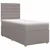 vidaXL Postelja boxspring z vzmetnico Taupe 80 x 200 cm Blago