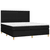 vidaXL Box spring postelja z vzmetnico LED črna 160x200 cm blago