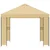 Gazebo 3 x 3 m Krem Poliester i čelik 190 gsm