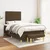 Vidaxl Box spring postelja z vzmetnico temno rjava 120x190 cm blago