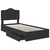 Krevet s od storage Podesiva Crna 70 x 190 cm Konstruirano drvo
