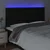 LED uzglavlje crno 180x5x118/128 cm od tkanine