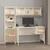Hanah Home radni sto sa policom Ruby Desk + Shelf + Bookcase Set, Moonstone / orah