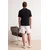 Trendyol Muška majica Tmnss26Po00015, Crna