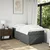 Vidaxl Box spring postelja z vzmetnico temno siva 100x200 cm blago