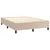 Vidaxl Box spring postelja z vzmetnico LED kapučino 140x190 cm