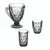 Northix Set 7 sivih kristalnih kozarcev z elegantnim dizajnom