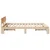 vidaXL posteljni okvir z naslonom 135x190 cm trd borov les
