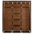Vidaxl Garderobna omara s predelki in palicami rjava 150x45x175cm