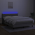 vidaXL Box spring postelja z vzmetnico LED sv. siva 140x200 cm blago