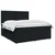 vidaXL Postelja boxspring z vzmetnico Črna 140 x 200 cm Blago