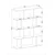 Hanah Home Harmon Anthracite Polica za knjige 90x25x127.4cm, Siva