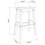 vidaXL Barski stol 2 pcs Medeno voskasta 44 x 30 x 63 cm