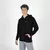 Slazenger Muški duks sa kapuljačom Logo Full Zip Hoody, Crni
