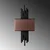 Opviq Zidna lampa Axis-15103, 35x75x10cm, IP20, Crno-braon
