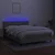 vidaXL Box spring postelja z vzmetnico LED sv. siva 140x200 cm blago