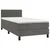 Vidaxl Box spring postelja z vzmetnico temno siva 100x200 cm žamet