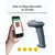 Inateck BCST-54 Handheld bar code reader 1D/2D CMOS Blue, Grey