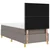 Vidaxl LED Box Spring Postelja z vzglavjem Taupe 100 x 200 cm blago