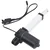 Električni naslonjač od tkanine s krilnim naslonom crni