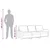 Vidaxl Trosed taupe 180 cm blago