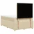 Vidaxl Box spring postelja z vzmetnico krem 120x200 cm blago