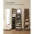 Songmics Omara za nakit 94x37x155 cm rjava