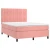 Vidaxl Box spring postelja z vzmetnico roza 140x200 cm žamet