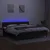 Vidaxl Box spring postelja z vzmetnico LED črna 200x200 cm blago
