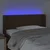 LED Uzglavlje tamnosmeđe 103x16x78/88 cm od tkanine