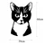 Opviq Zidna dekoracija Cat 10, 39x60 cm, 1.5 mm, Crna