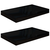 Plutajuće zidne police 2 kom sjajne crne 40 x 23 x 3,8 cm MDF