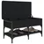 Klupa za cipele crna 82 x 42 x 45 cm od konstruiranog drva