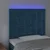 Vidaxl LED posteljno vzglavje temno modro 100x5x118/128 cm žamet