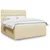 Vidaxl Box spring postelja z vzmetnico krem 180x200 cm blago