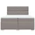 Vidaxl Box spring postelja z vzmetnico taupe 200x200 cm blago