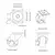 Kaster 12 pcs Crna i srebrna 50,7 x 50,7 x 24,4 mm
