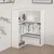 Hanah Home polica za knjige Adel 2 Shelf Corner, 60×60 cm, bela
